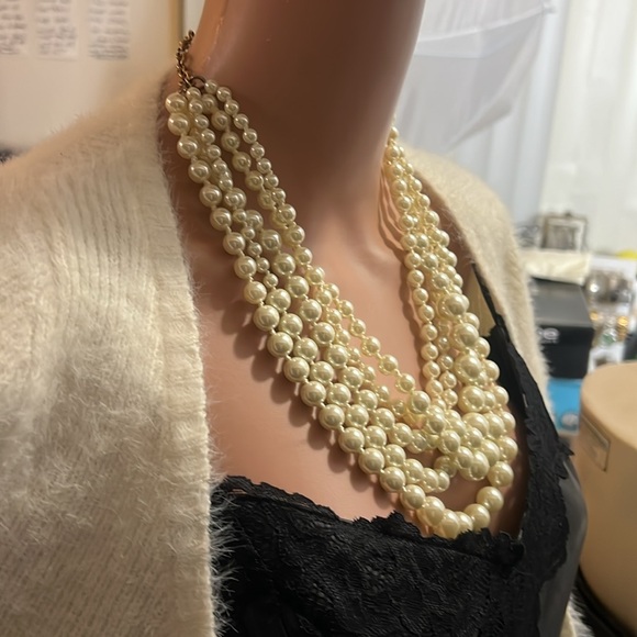 J.CREW PEARL TWISTED HAMMOCK NECKLACE - Picture 4 of 14